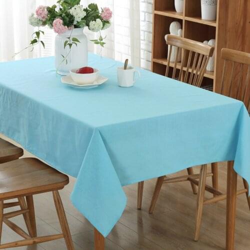 Wedding table cloth decoration rectangular Cotton Linen tablecloth overlay table cover for wedding event party hotel banquet