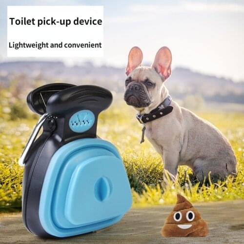 Dog Pet Travel Foldable Pooper Scooper With 1 Roll Decomposable bags Poop Scoop Clean Pick Up Excreta Cleaner Free Shipping