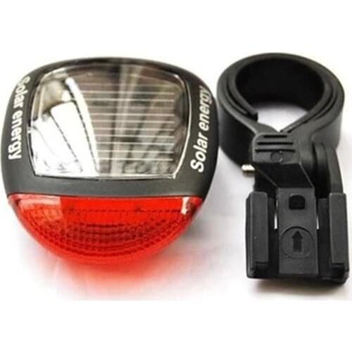 2 LED Red Bike Solar Energy Light Seatpost Lamp Rechargeable Bicycle Tail Rear Light Flash Light Bicycle Accessories