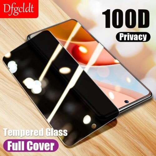 100D full cover privacy screen protector for xiaomi poco f3 m3 x3 pro 9 10 11 lite redmi note 10s 9s 8 7 pro k40 anti spy glass