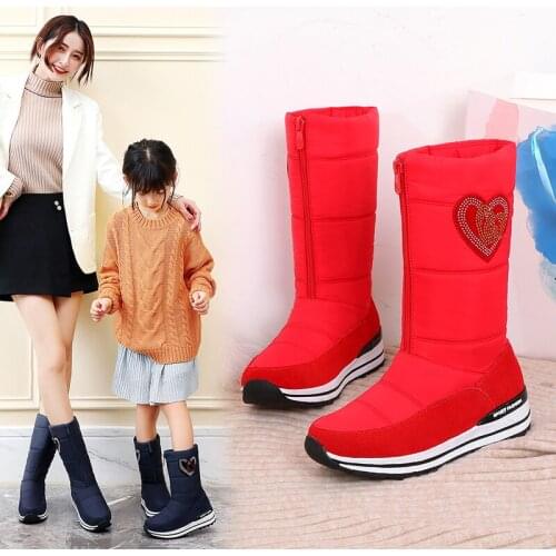 Women Boots Classic Snow Boots Low Heels Winter Boots Shoes Woman Warm Plush Ankle Botas Mujer 2020 Women Winter Shoes 31-43