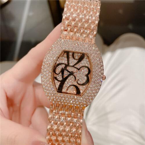 Cacaxi Women Watches Luxury Brand Fashion Crystal Wristwatch Ladies Dress Unique Watch Christmas Gifts Relogio feminino A168