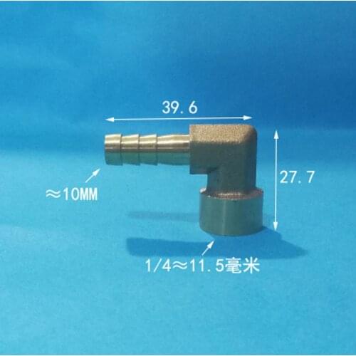 1/4" BSPP Female x 10mm Hose Barb Elbow Splicer Brass Hosetail Fitting Adapter Coupling Water Gas Fuel