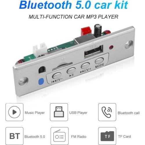 12V MP3 WMA Player Decoder Board Bluetooth 5.0 Remote Control Music Player FM Radio Audio Decoding Module With LED Indicator Mic