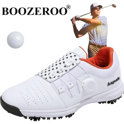 2020 Brand Professional Genuine Leather Golf Shoes Fashion Breathable Waterproof Anti-slip Mens Shoes