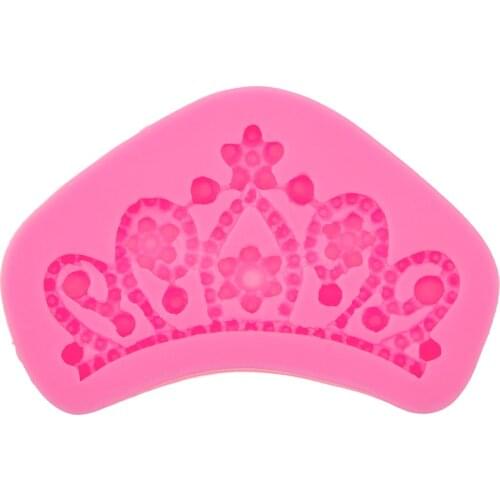 Diamond Crown Cooking Chocolate Wedding Decoration Silicone Molds Baking Fondant Sugar Process Kitchen Baking DIY F0568