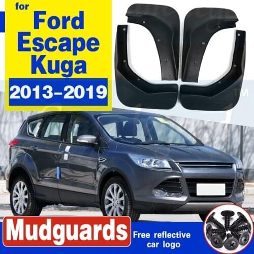 Set Mudflaps Fit for Ford Kuga 2 Escape 2013-2019 Splash Guards Mud Flaps Front Rear Mudguards Fender Accessories 2014 2015 2016