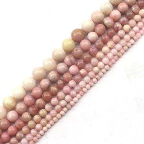 Natural pink opal stone beads natural GEM stone beads DIY loose beads for bracelet making strand 15" wholesale