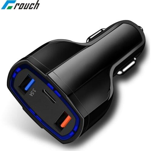 Quick charge 3.0 Car charger 5V 3.5A QC3.0 PD usb type c fast charging Dual car mobile phone charger for iPhone 7 samsung xiaomi