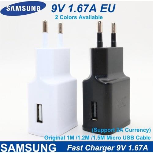 Samsung S10 S8 S9 Plus Fast Charger EU Power Adapter 9V 1.67A Charger Micro USB Cable for Galaxy A30 A40 A50 A70 A60 note 10 9 8
