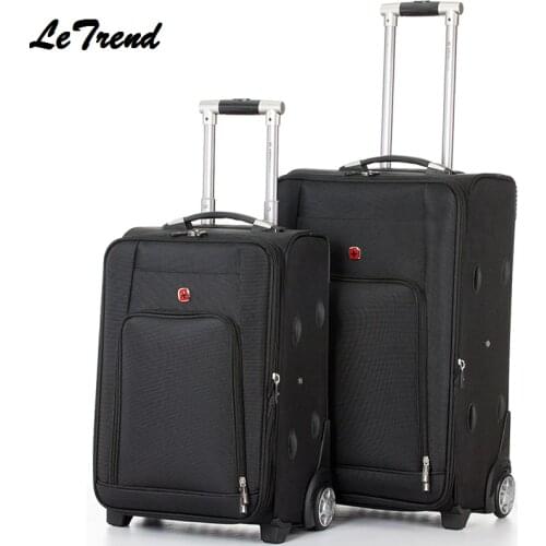 Business 20/24inch High Quality Travel Multi-function Luggage Hand Trolley Men Boarding Suitcase Large Capacity Travel Luggage