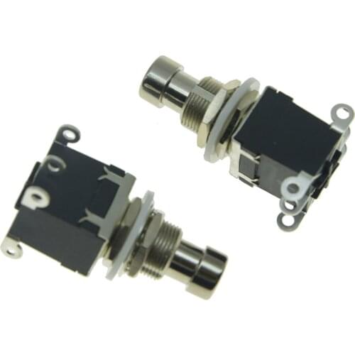 Dopro 2pcs/5pcs/10pcs Latching Stomp 6 Pins DPDT Guitar Effects Pedal Switch Pedal Foot Switch Bypass Black