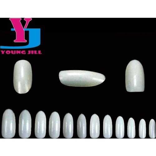 Oval Full Cover Fake Nails Artificial Natural Full Round False Acrylic Nail Beauty Art Tools* 12 Different Sizes 500pcs + 100pcs