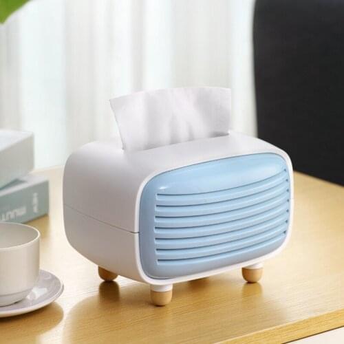 Cute Tissue Box Waterproof Living Room Restaurant Home Decoration Dustproof Napkin Holder Mini Creative Radio Shape Tissue Box