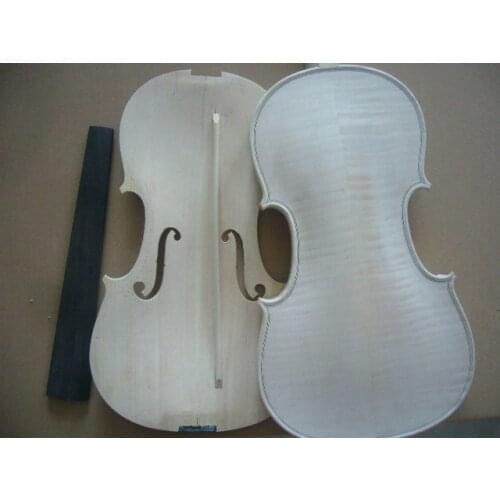 Nice unfinished white violin 4/4 unglue top & back , nice flamed maple back , spruce top
