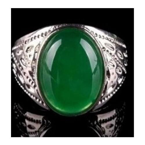 Beautiful tibet green mens ring size:8-11# can choose