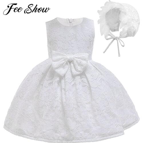 Baby Toddler Lace Flower Dresses Embroidery Newborn Baby Girl First 1 Year Birthday Baptism Dress Wedding Party Girls Vestidos