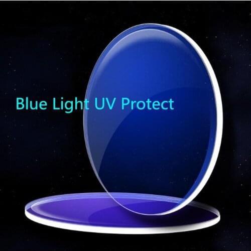 Blue ray protective Resin lenses 1.56 1.61 1.67 eyeglasses UV400 light Radiation protection scratch Myopia astigmatism reading