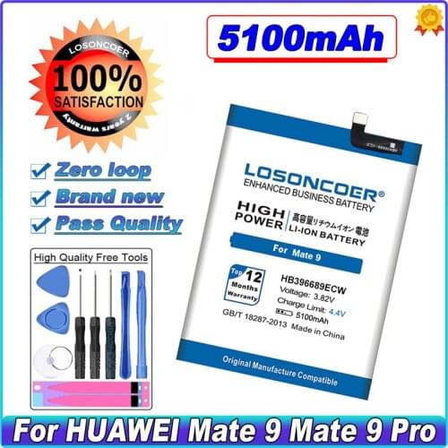 LOSONCOER 4900mAh HB396689ECW For Huawei Mate 9 Y7 Prime Y7 2017 Mate9 Pro Honor 8C Y9 2018 Version Enjoy 7 plus