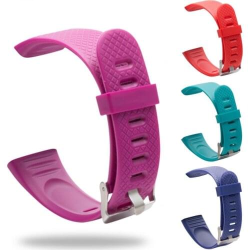 Soft Silicone Strap TPU Pure Color Smart Watch Wristband Bracelet Strap Replacement Band For 116 Plus/D13/D18 Smart Bracelet