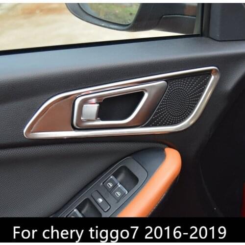 Inside the car door handle frame stickers inside the handle stainless steel decorative frame For chery tiggo7 tiggo 7 2016-2019