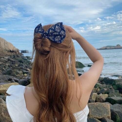 2021 New Water Drop 35*10 Magic Twist Clip Eight Character Iron Wire Lazy Artifical Hair Ribbon Bow Fashion Hair Device