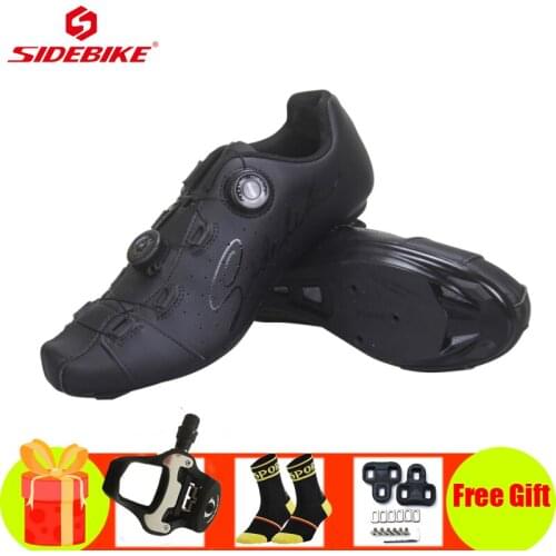 SIDEBIKE Cycling shoes road men women sapatilha ciclismo breathable self-locking riding bicycle sneakers add SPD-SL pedals shoes