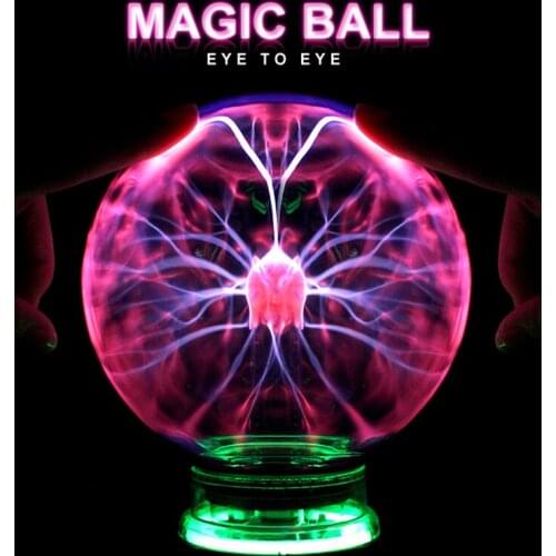 Magic Novelty Plasma Ball Light 3/4/5/6 Inch Night Light Christmas Kids Gift Glass Plasma Lamp Party Table Lights