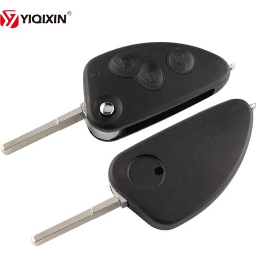 YIQIXIN 3 Button Flip Folding Remote Car Key Shell Uncut Blade For Alfa Romeo 147 156 166 GT Replacement