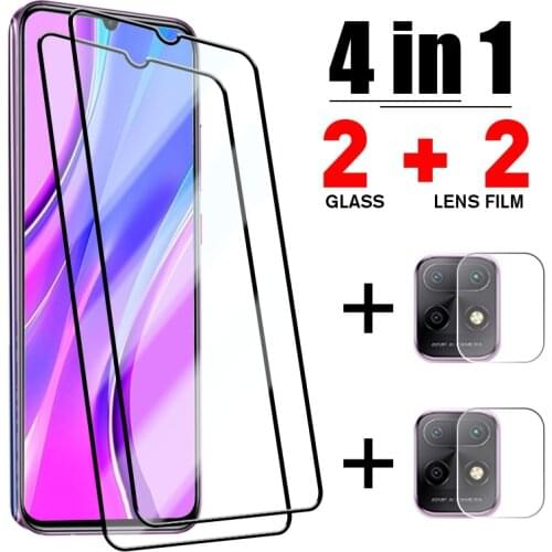 4in1 Screen Protector Glass For Redmi Note10 Pro 9 Pro 8 Pro 10 9 8 10S Full Cover Tempered Glass For Redmi 9 8 7 9A 8A 7A 9C 9T