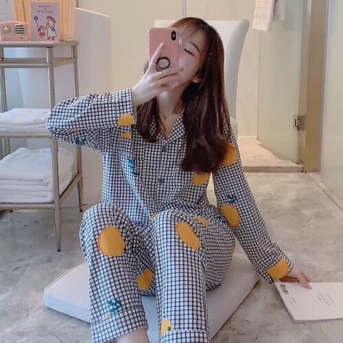 Women Clothes for Autumn Winter Pajamas Sets Sleepwear Lovely Rabbit Pijamas Mujer Long Sleeve Cotton Sexy Pyjamas Female