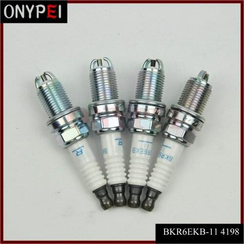 4-6Pcs BKR6EKB-11 4198 Iridium Spark Plug For Toyota Nissan Opel Honda Ford Peugeot BKR6EKB11 Auto Part