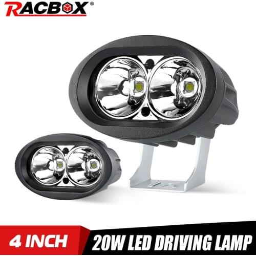 4Inch LED Work Light 20W 6000K Oval Driving Lamp White Lights Spotlight Universal For Cars Motorcycle ATV/UTV Off road