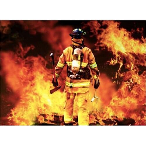 5D DIY Diamond Painting Needlework Full Diamond "Fire Fighters Silhouette" Embroidery Cube Drill Decorate Rhinestones LG2168