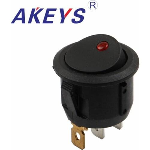 6PCS KCD1-105-3P 3pins 12V Cat - eye round rocker switch for motorcycle