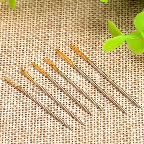 6Pcs Large Eye Needles Leather Canvas Craft Sewing Stitching Hand Tool Embroidery Darning Quilting Crafting Bodkin Sewing Needle