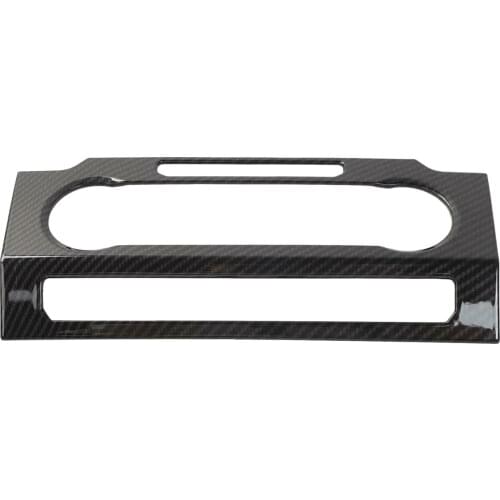 Carbon Fiber Central Control Volume Panel Decorative Trim for Ford F150 2015