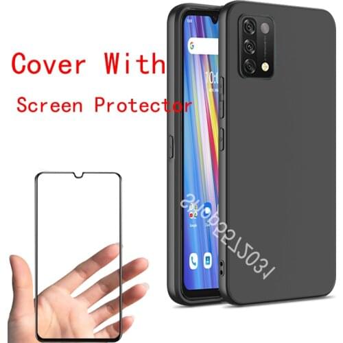 Case For UMIDIGI A11 With Screen Protector Slim Soft Silicone Matte Phone Cover For UMIDIGI A11 Glass
