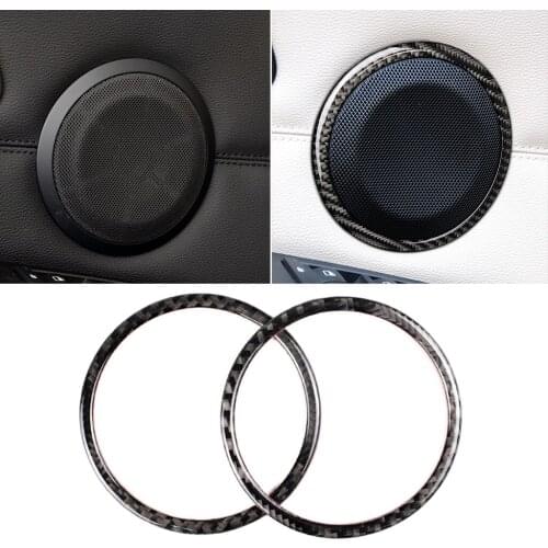 Black Door Speaker Circle Cover Trim For BMW 3 series E90 E84 2005-2012 320i