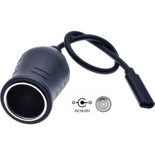 Usb-C Usb 3.1 Type C To Cigarette Lighter Plug Receptacle Charger Cable 20V 100W Auto Interior Accessories