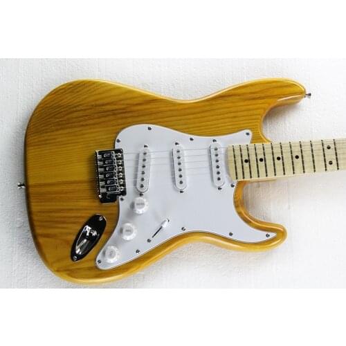 New Natural Electric Guitar, Yumu Body Factory Wholesale Yumu Body Electric Guitar and SSS Pickup, White Pictures