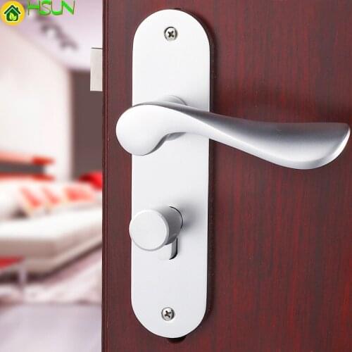 European Space Aluminum White Hand Lock Indoor Door Hold Hand Lock Bedroom Lock Wooden Doors Lock