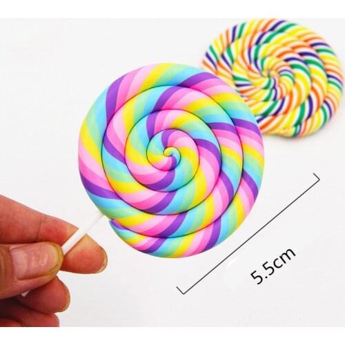 Clay Big Lollipop Large Sugar Miniature Fairy Garden Home Decoration Craft Micro Landscaping Decor DIY Gift