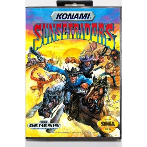 Sunset Riders Boxed Version 16bit MD Game Card For Sega MegaDrive Sega Genesis System