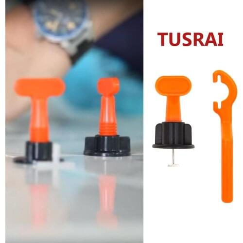 Reusable Tile Leveling System 50pcs Dragonfly Wall Floor Tile Leveler Spacers With 1pc Wrench Tile Locator Alignment TUSRAI
