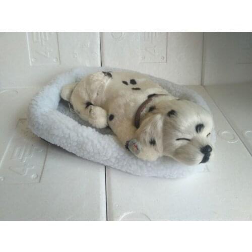 About 30x20cm breathing Dalmatian dog model,polyethylene&furs manual handicraft car ornament home decoration a2209