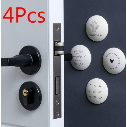 Soft Rubber Pad To Protect The Wall Self Adhesive Door Stopper Round Door Fender Sticker Silicone Round Stopper Door Stop 4pcs