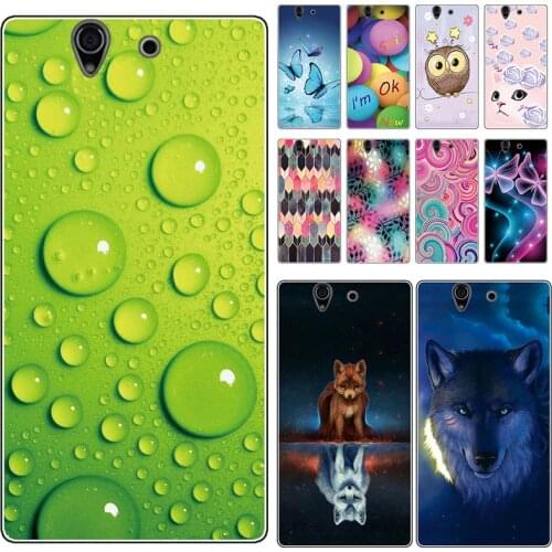 Soft Phone Case for Sony Xperia Z L36H L36I C6603 C6602 Cases Panda Funda Colorful Flower Silicone TPU Back Cover Shell