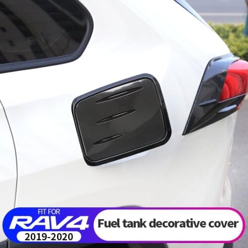 Foal Burning For toyota rav4 rav 4 2020 2019 ABS plastic chrome fuel Oil Gas Tank Cap Trim Cover car accessoriess