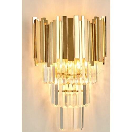 Nordic Light Luxury Crystal Wall Lamps Living Room Aisle Light Fixtures Bar Design Lighting Restaurant LED Lights Room Decor